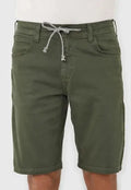 Men's Olive Green Casual Shorts with Drawstring